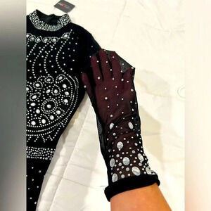 NWT Curvy Sense jumpsuit with RHINSTONES! 2X, this thing is gorgeous!!